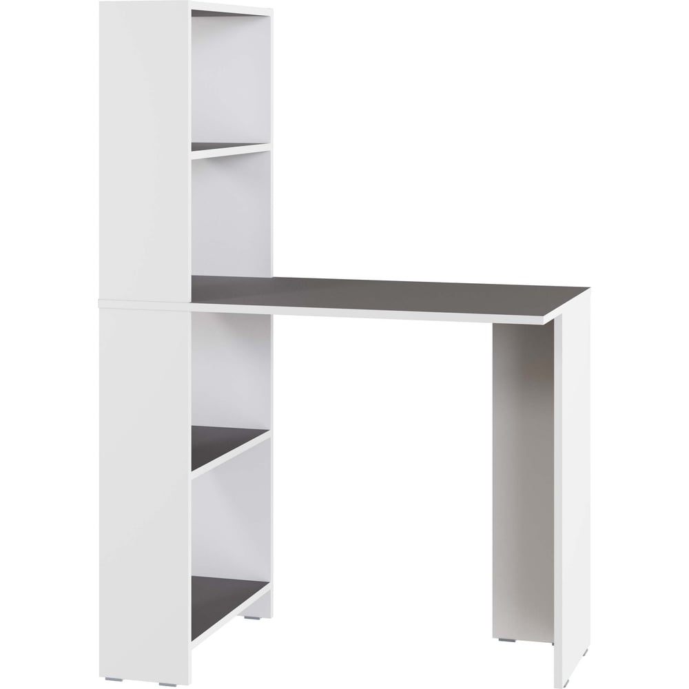 Изображение товара Стол-стеллаж рабочий Атмосфера ЛАЙТ белый серый шифер классический письменный стол