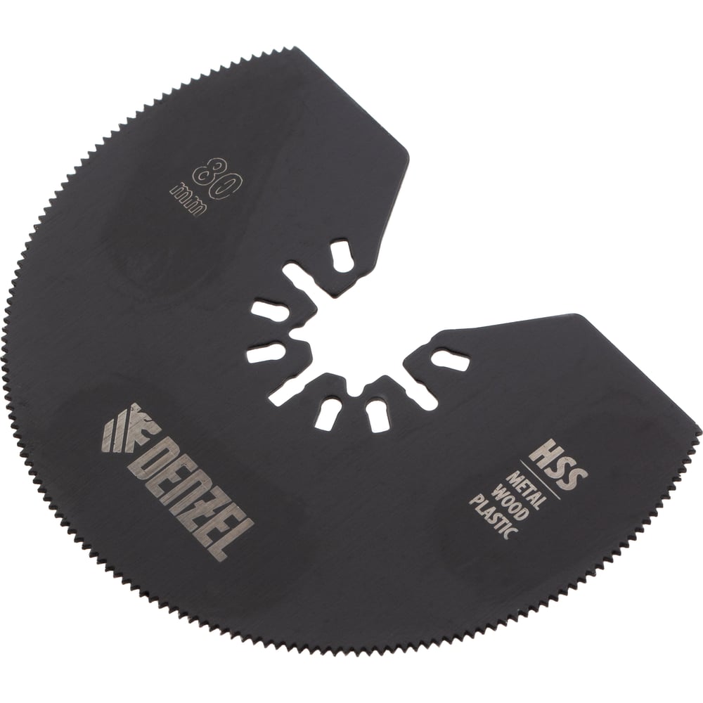 Изображение товара Насадка отрезная полукруг HSS 80х1.2 мм мелкий зуб для МФИ Denzel 782301