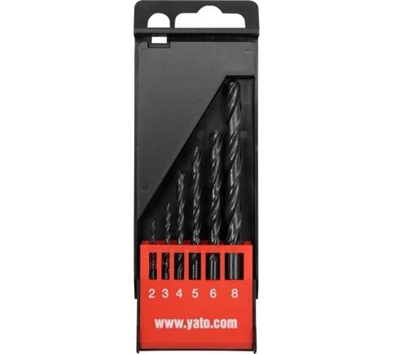 Изображение товара Набор сверл по металлу HSS 6 шт 2-8 мм YATO YT-4460