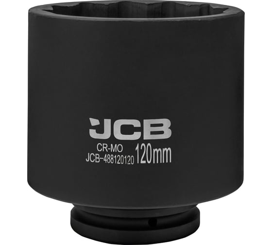Изображение товара Головка ударная глубокая 12-гранная JCB 120 мм, 1''DRJCB-488120120(61712)