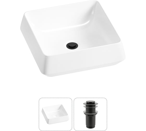 Изображение товара Комплект 2 в 1 Lavinia Boho Bathroom Sink накладная раковина 38x38 см, состоит из 3331110 20215413R