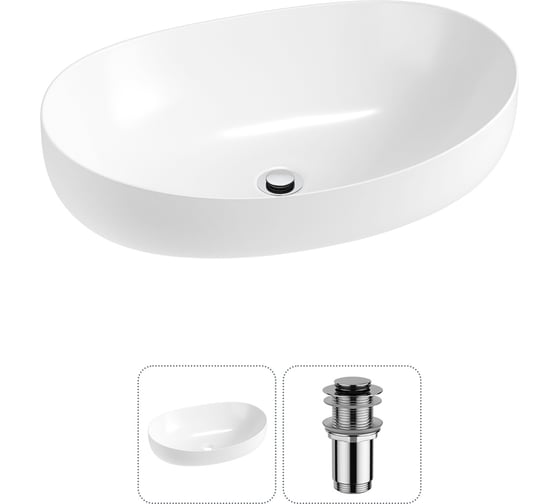 Изображение товара Комплект 2 в 1 Lavinia Boho Bathroom Sink накладная раковина 63x42 см, состоит из 3331111 20215508R