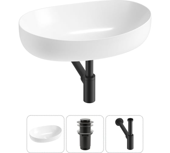 Изображение товара Комплект 3 в 1 Lavinia Boho Bathroom Sink накладная раковина 63x42 см, состоит из 3331111 20215513R