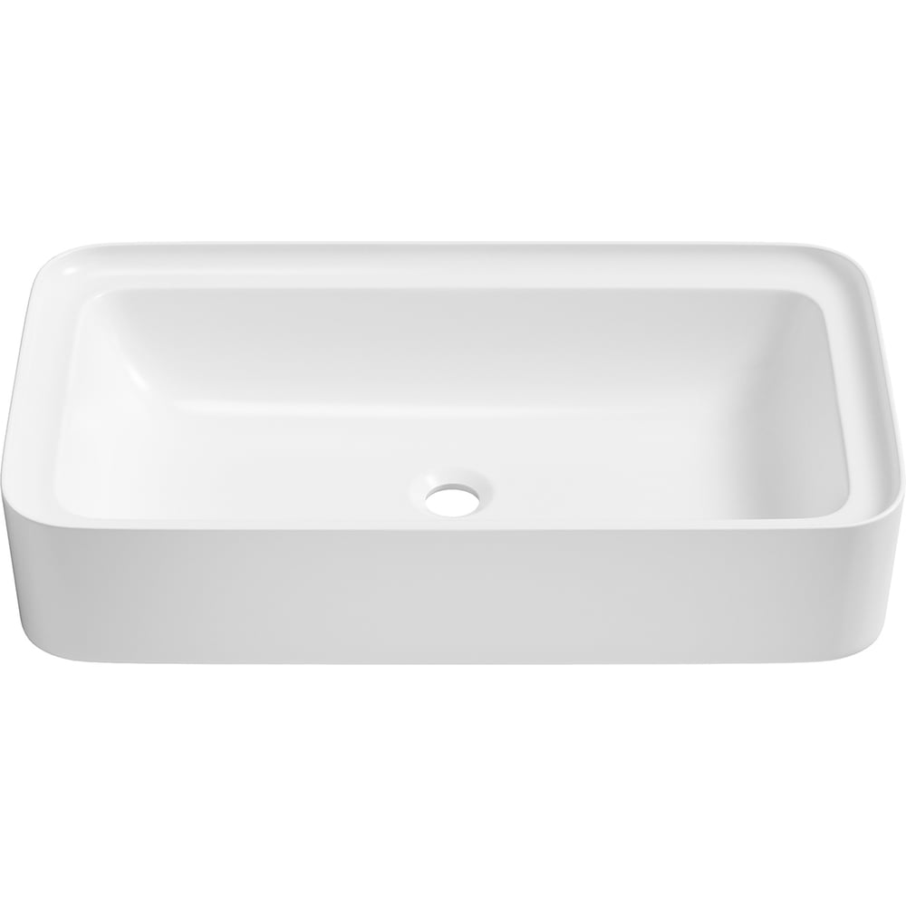 Изображение товара Накладная раковина Wellsee Bathroom Sink 76х40 см белая современная для ванной