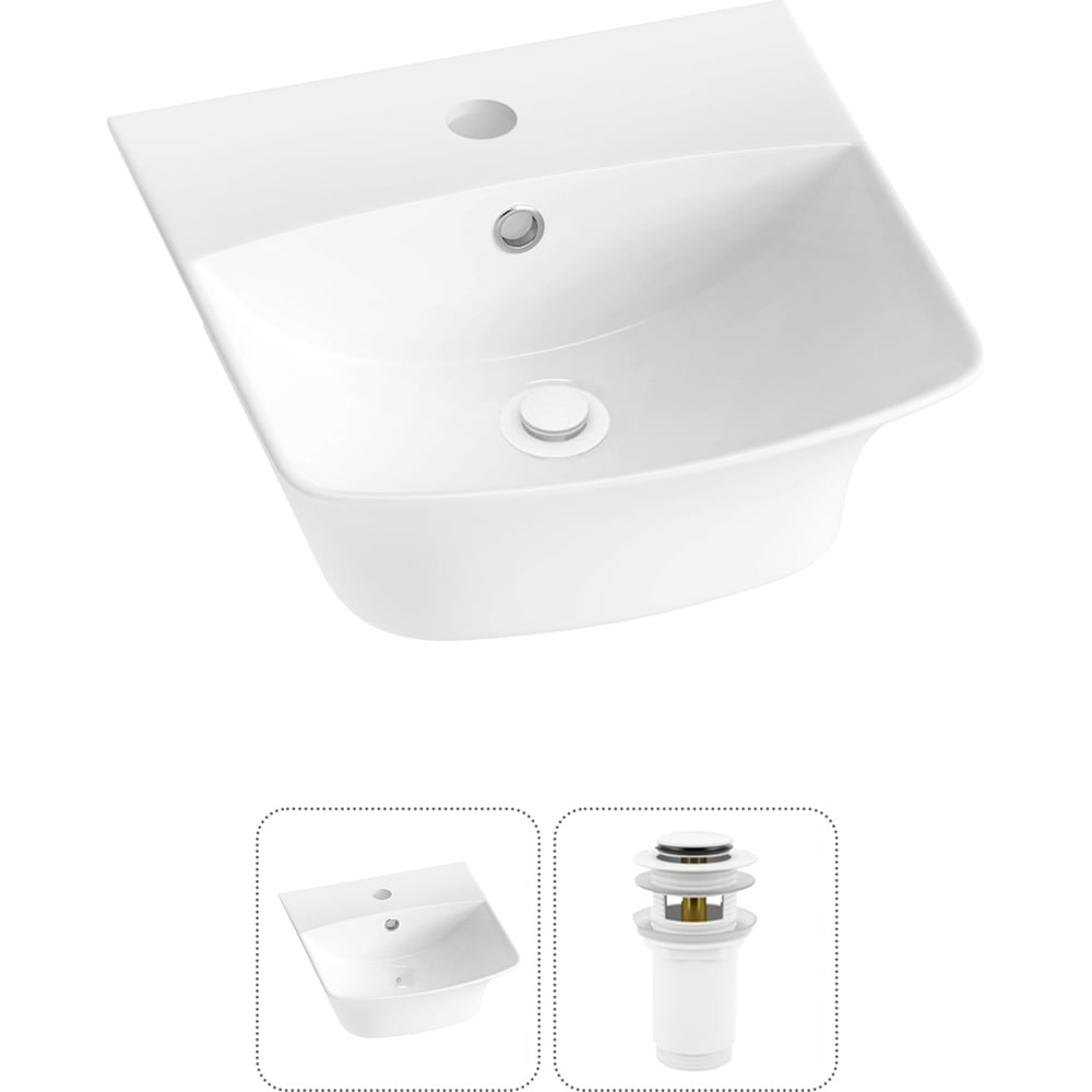 Изображение товара Wellsee 2 в 1 Bathroom Sink накладная/подвесная раковина 35x36 см