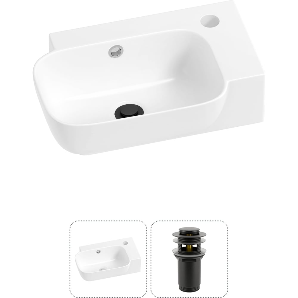 Комплект 2 в 1 Lavinia Boho Bathroom Sink накладная/подвесная раковина 40x24 см, состоит 20216358R