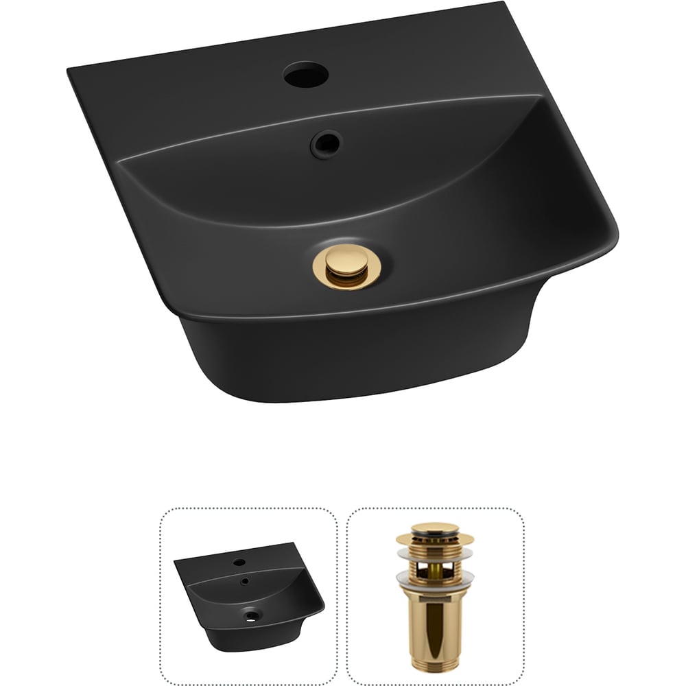 Изображение товара Комплект 2 в 1 Wellsee Bathroom Sink накладная/подвесная раковина 35x36 см