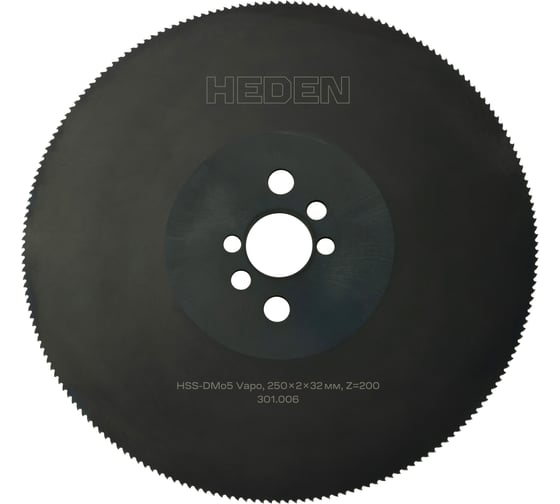 Изображение товара Диск пильный из быстрорежущей стали Heden HSS-DMo5 с покрытием Vapo, 275x2х32 мм, Z=220 301.007
