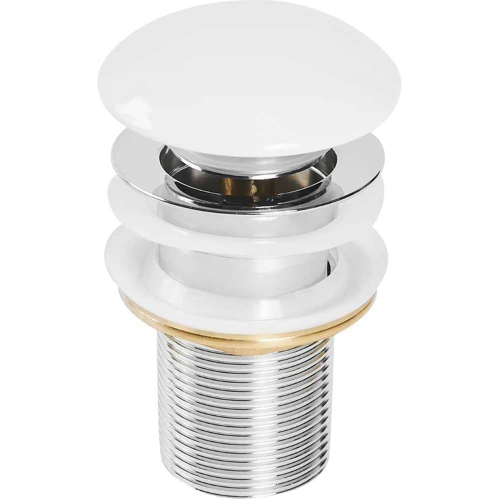 Изображение товара Донный клапан нажимной с переливом ORANGE X1-004w белый