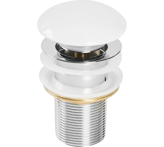 Изображение товара Донный клапан нажимной с переливом ORANGE X1-004w белый X974413462