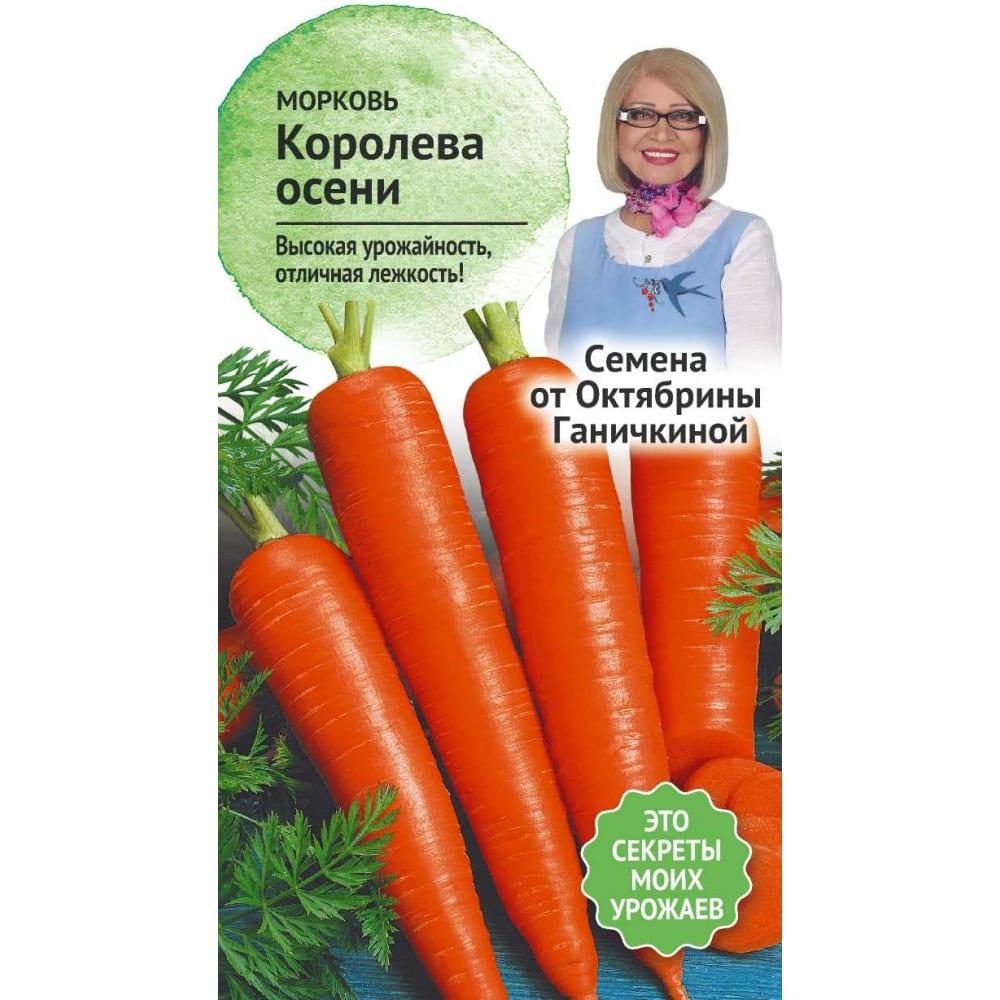 Морковь семена ОКТЯБРИНА ГАНИЧКИНА, цвет не цветет 119119 Королева осени - фото 1