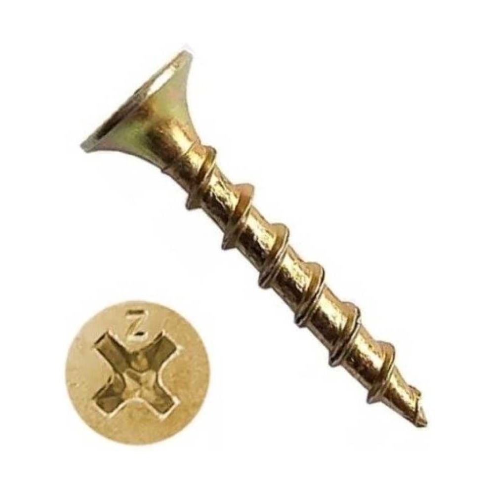 Изображение товара Саморез по дереву ЦММ желтый цинк 4,2x75 мм 193 шт. упаковка