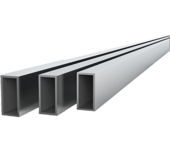 Изображение товара Труба прямоугольная алюминиевая ДИАЛ 2000x15x30x1,5 мм, 3 штуки в комплекте 4687206760875
