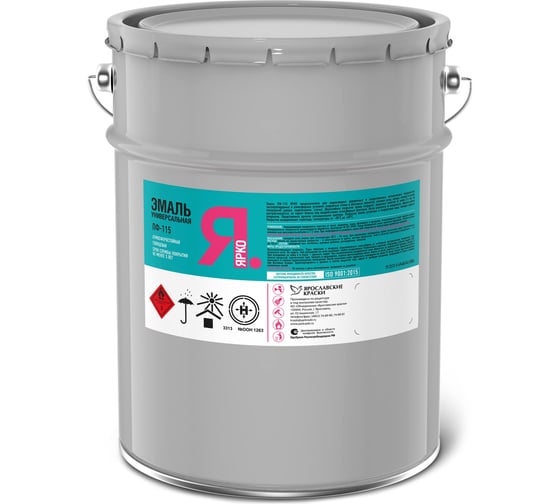 Изображение товара Эмаль ЯРКО ПФ-115 синяя, ведро 23 кг 204416