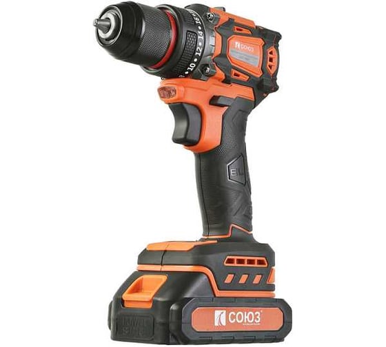 Изображение товара Дрель аккумуляторная бесщеточная Союз, 18В, 45Нм, 2x2.0Ач, ЗУ, кейс ДШС-1845