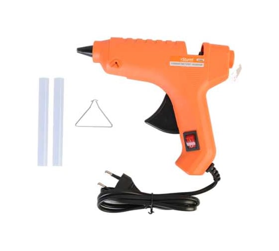 Изображение товара Пистолет клеевой Sturm PROMO 80Вт, d=11мм, 12г/мин, выключатель, метал.сопло, 2 стержня, блистер, GG2481SSP