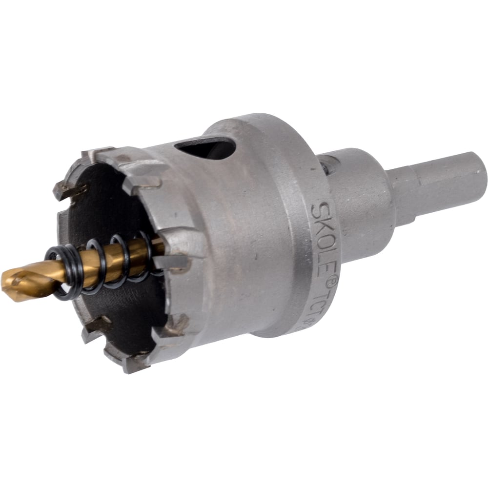 Изображение товара Коронка по металлу твердосплавная SKOLE 38 мм K9 с центром и держателем