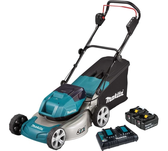 Изображение товара Аккумуляторная газонокосилка Makita LXT DLM460PT2