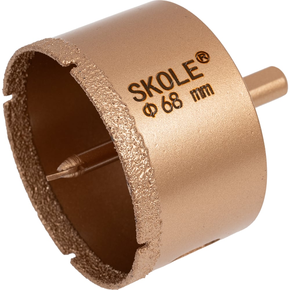 Изображение товара Коронка алмазная по керамограниту SKOLE 68мм K6 для точных отверстий