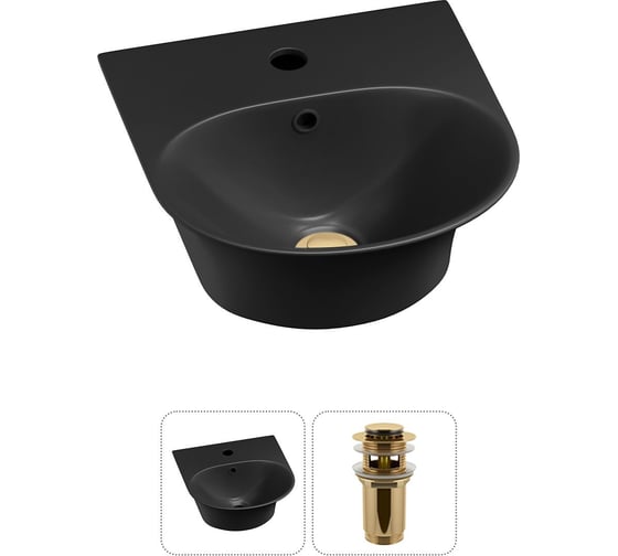 Изображение товара Комплект 2 в 1 Wellsee Lavinia Boho Bathroom Sink накладная/подвесная раковина 34x36 см 20216655R