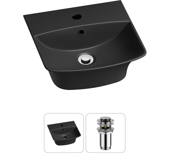 Изображение товара Комплект 2 в 1 Wellsee Lavinia Boho Bathroom Sink накладная/подвесная раковина 35x36 см 20216737R