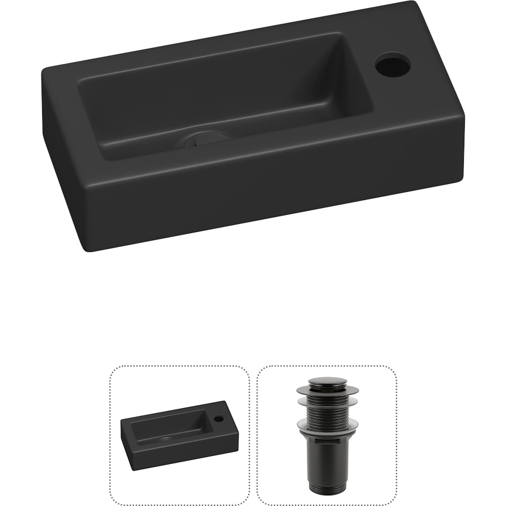 Изображение товара Комплект 2 в 1 Wellsee Lavinia Boho раковина 37x18 см для ванной современный стиль