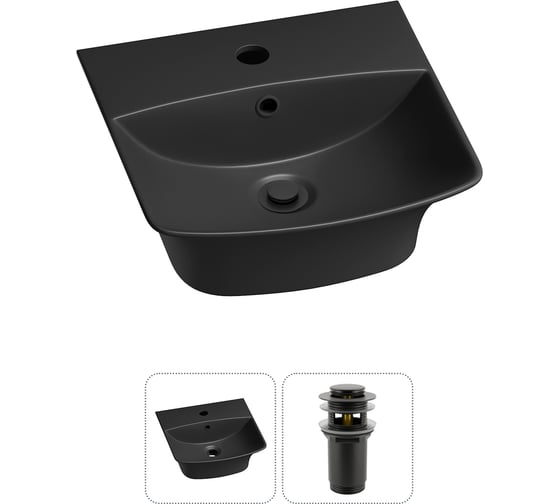 Изображение товара Комплект 2 в 1 Wellsee Lavinia Boho Bathroom Sink накладная/подвесная раковина 35x36 см 20216738R