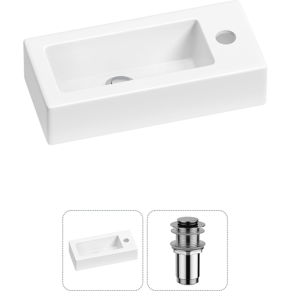 Изображение товара Раковина Wellsee Lavinia Boho Bathroom Sink 37x18 см белая