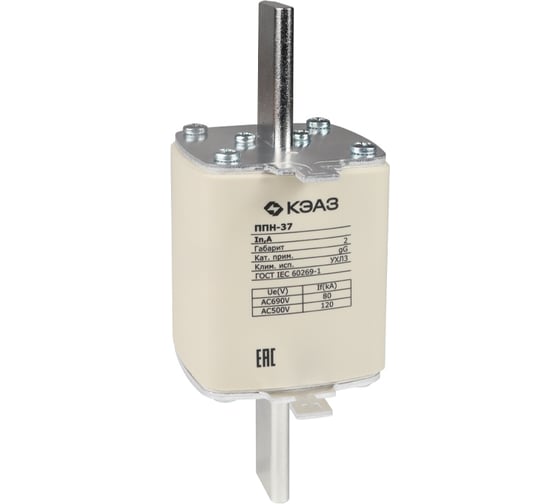 Изображение товара Вставка плавкая КЭАЗ ППН-37-X3-2-250А-УХЛ3 111386