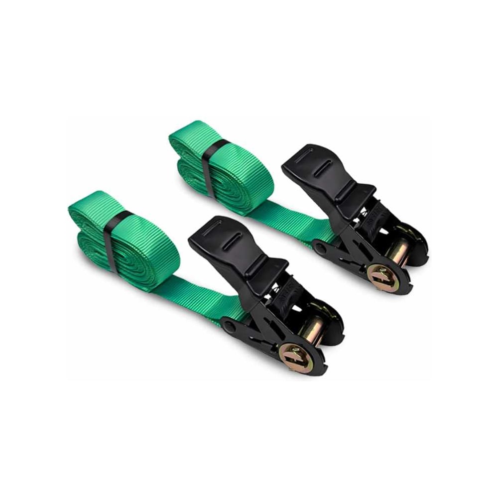 Изображение товара Комплект ремней стяжных HITCH 25 мм храповый механизм 2 шт 3 м зеленый