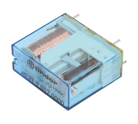Изображение товара Миниатюрное реле Finder 1 перекидной контакт 10А, = 12В DC, 403190120000