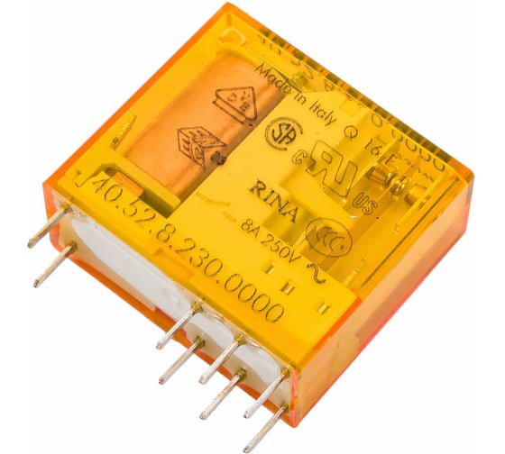 Изображение товара Миниатюрное реле Finder 2 перекидных контакта 8А, 230В AC, 405282300000