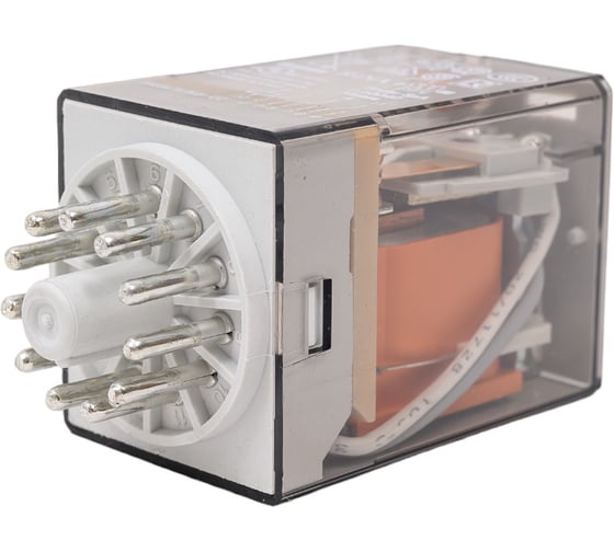 Изображение товара Универсальное реле Finder 3 перекидных контакта 10А, 230В AC, 11 штырьковый разъем, 601382300050