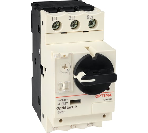 Изображение товара Выключатель автоматический КЭАЗ OptiStart P GV2P14 с уставкой расцепителя 6-10A 372908