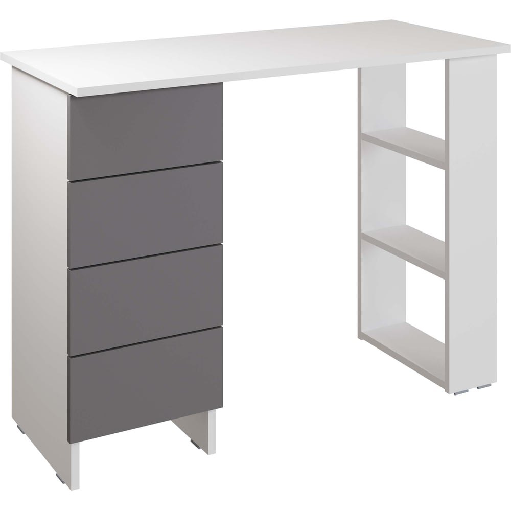 Изображение товара Стол письменный Атмосфера 4Я ЛАЙТ белый и серый шифер