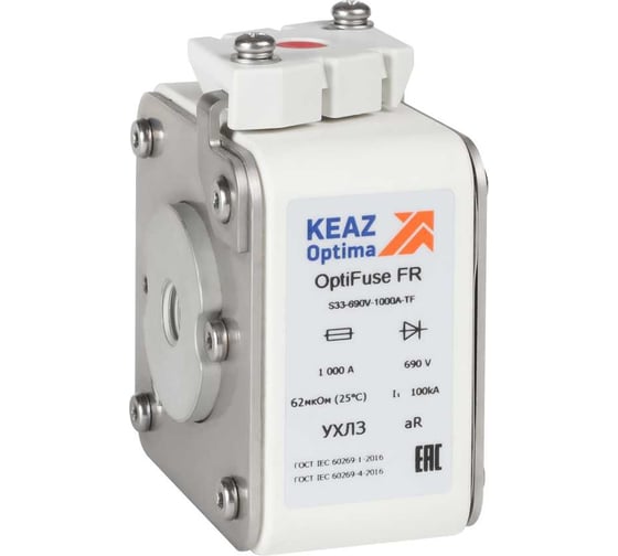 Изображение товара Предохранитель КЭАЗ OptiFuse FR-S33-690V-1000A-TF 345807