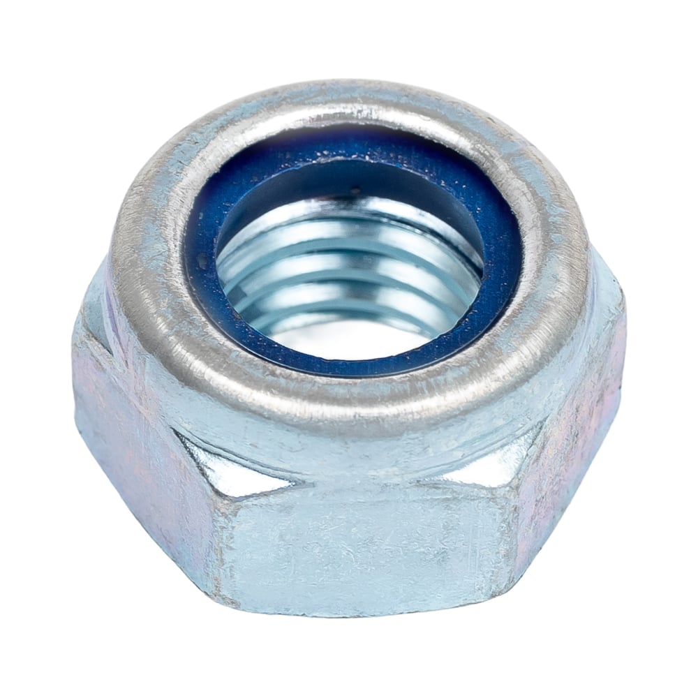 Изображение товара Гайка с нейлоновой вставкой КОСТИНСТРОЙ М12, DIN985, оцинкованная сталь, 50шт