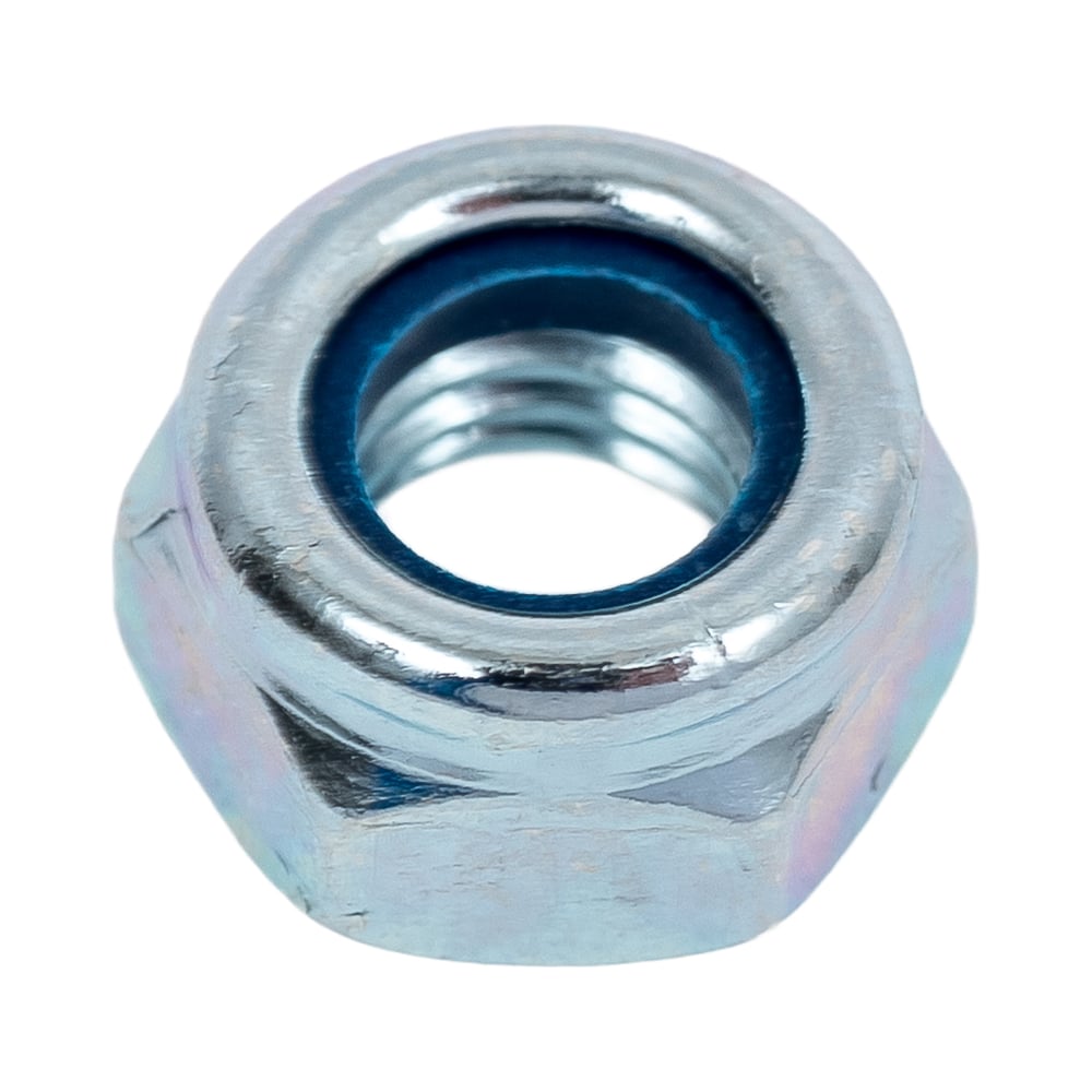 Изображение товара Гайка с нейлоновой вставкой КОСТИНСТРОЙ М6 DIN985, оцинкованная сталь, упаковка 350 штук