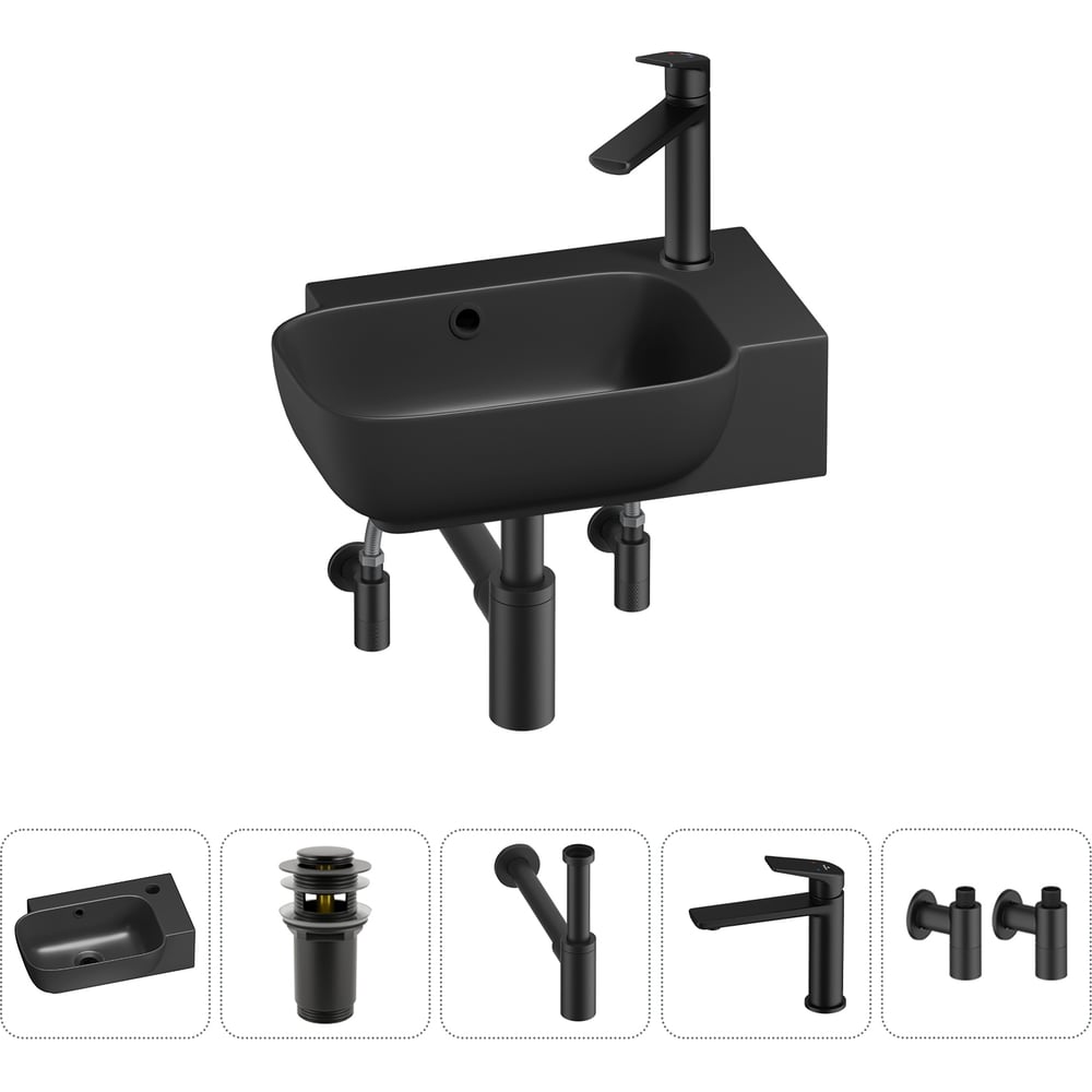 Изображение товара Комплект 5 в 1 накладная раковина Lavinia Boho 40x24 см