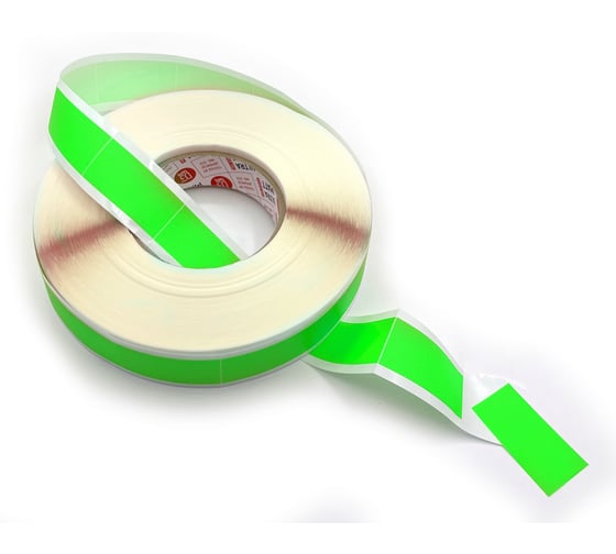 Изображение товара Клейкая лента DGTAPE форма прямоугольник, 25-50мм ultraMATT SIGN зеленый, светится в ультрафиолете, 100 шт. SQ-UMF25/50/G