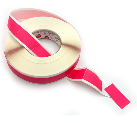 Изображение товара Клейкая лента DGTAPE форма прямоугольник, 25-50мм ultraMATT SIGN розовый, светится в ультрафиолете, 100 шт. SQ-UMF25/50/P