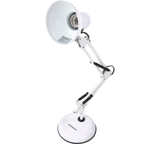 Изображение товара Настольная лампа-светильник SONNEN TL-005, подставка, 40 Вт, Е27, белый, высота 50 см 237647