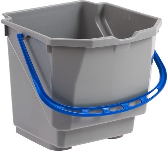 Изображение товара Ведро для тележки TTS NICKITA 25 л, серое с синей ручкой T080155EB