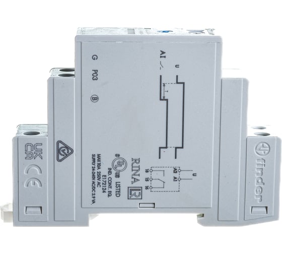 Изображение товара Модульное реле времени - задерж включения ;Ai; 1 CO конт. 16а ; /= 24-240в Ac, Finder 801102400000