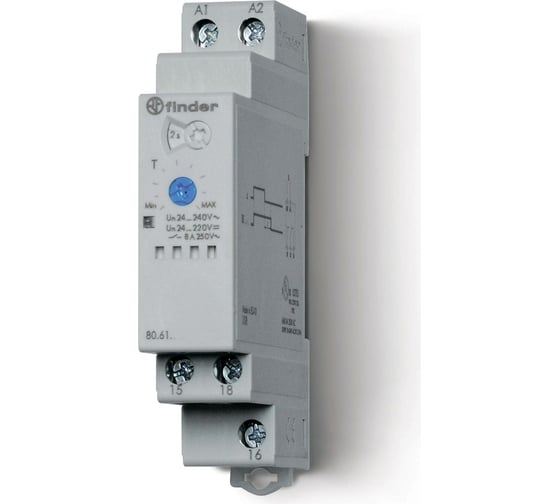Изображение товара Модульное реле времени Finder - задерж отключения по питанию, bi, 1 CO конт. 8а, 806102400000