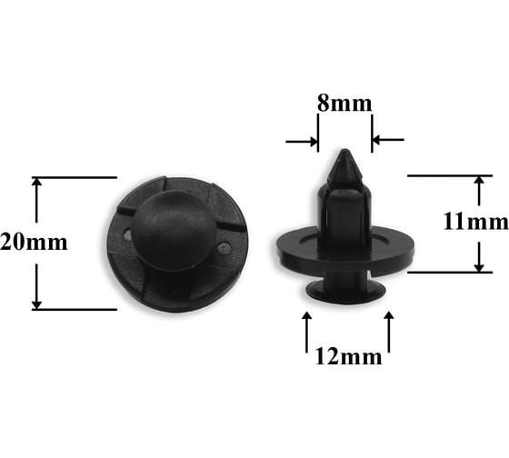 Изображение товара Автокрепеж для Acura Honda Infiniti Mitsubishi Nissan 10 шт 0155309321, MR328954 Крепавто 0156