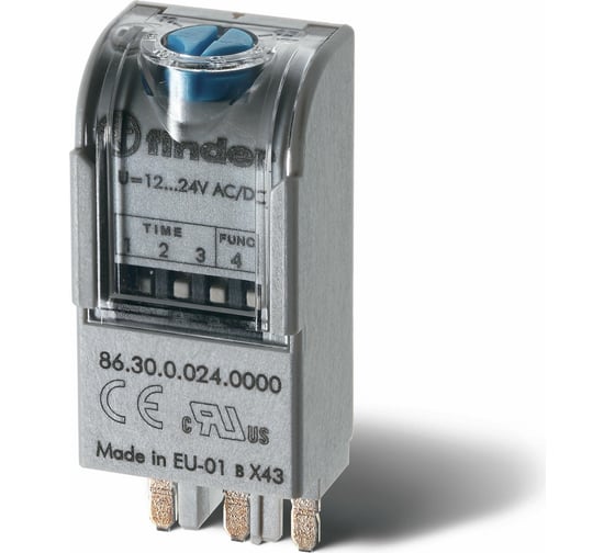 Изображение товара Модуль реле времени Finder для использование совместно с реле, задерж включения, Ai, 863000240000