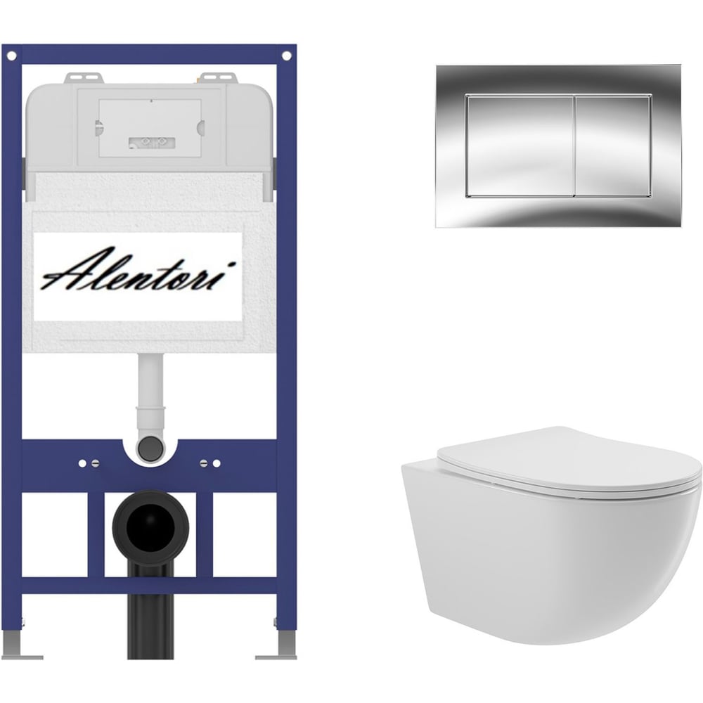 Изображение товара Инсталляция для унитаза Aqueduto AL.SIS11TAL с микролифтом и современным дизайном