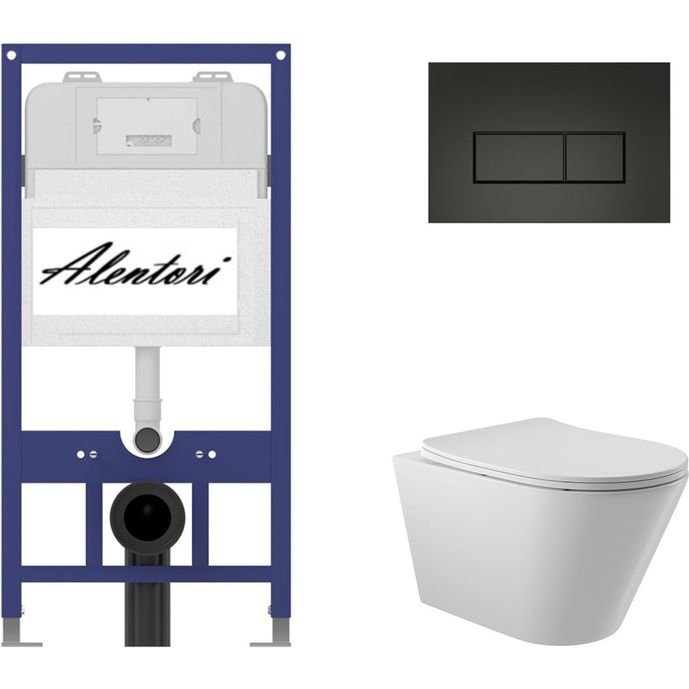 Изображение товара Комплект инсталляции Aqueduto AL.SIS11TAL.CHI203BMC0110 с сиденьем и микролифтом