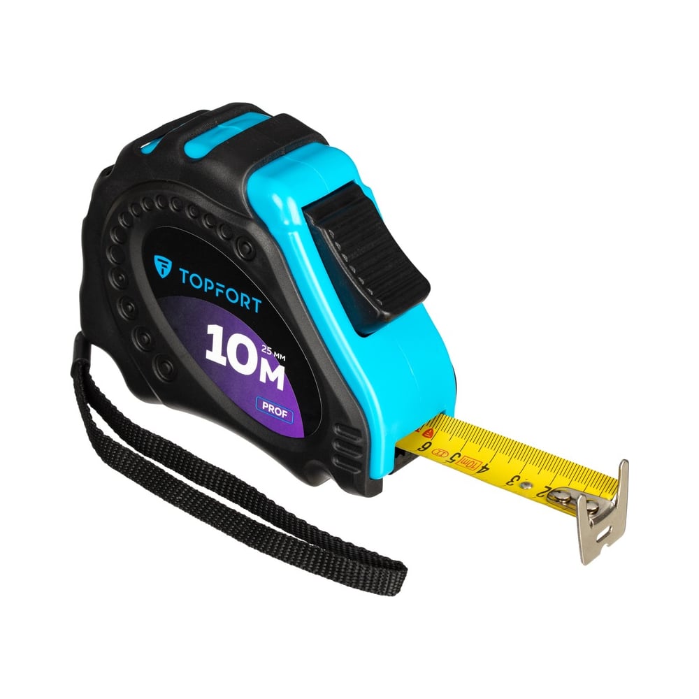 Изображение товара Рулетка TOPFORT 10мх25 мм с автостопом для профессионалов и дома